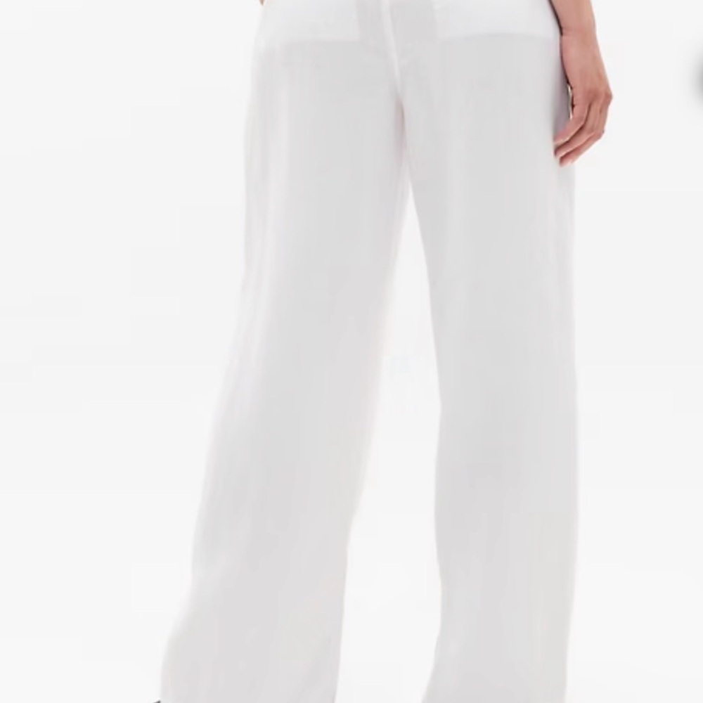 Athleta Retreat Linen High Rise Wide Leg Pant White Size Small - Never Worn - Picture 9 of 12